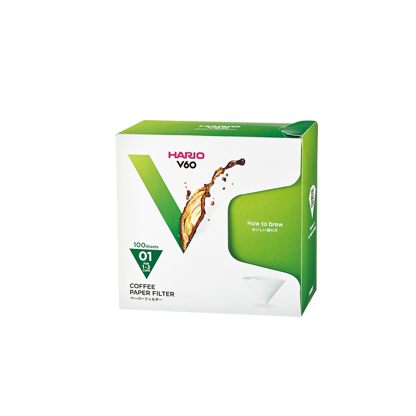 V60 Paper Filter 01, White, Box (100 sheets) | Mikro Coffee Roasters Torquay